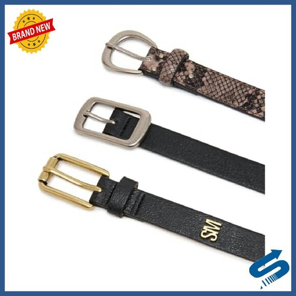 Women\'s 3-Pack Belts for Jeans Dresses Pants 36mm Wide Adjustable